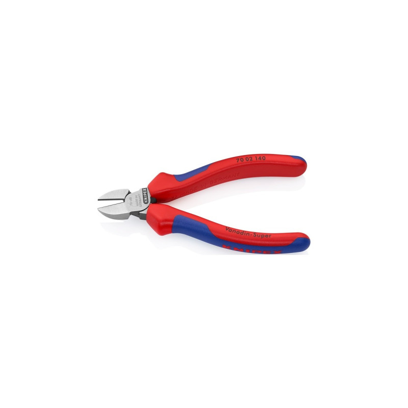 KNIPEX Seitenschneider 70 02 140, Schneid-Zange(rot/blau, Länge 140mm)