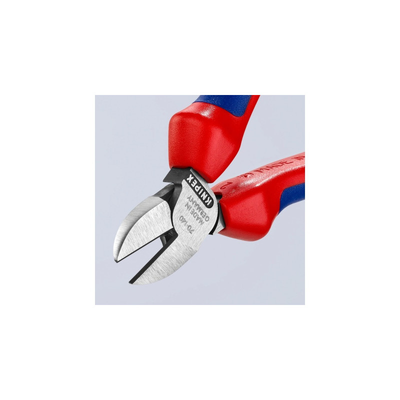 KNIPEX Seitenschneider 70 02 140, Schneid-Zange(rot/blau, Länge 140mm)