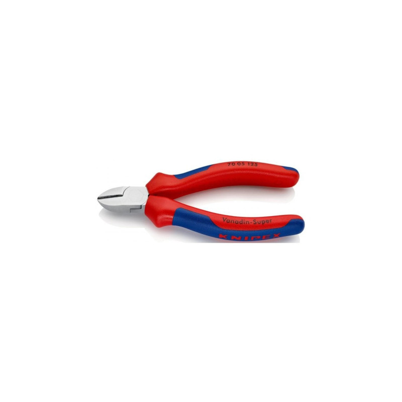 KNIPEX Seitenschneider 70 05 125, Schneid-Zange(rot/blau, Länge 125mm)