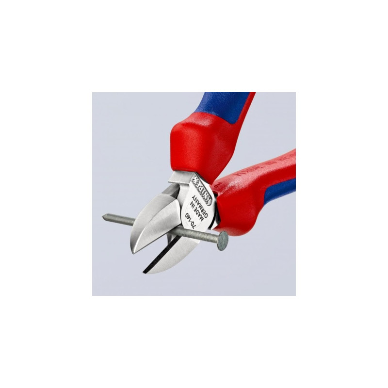 KNIPEX Seitenschneider 70 05 140, Schneid-Zange(rot/blau, Länge 140mm)