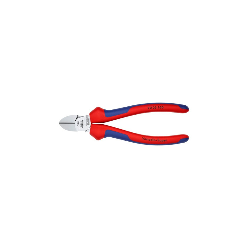 KNIPEX Seitenschneider 70 05 160, Schneid-Zange(rot/blau, Länge 160mm)