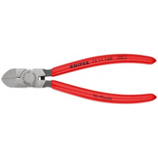KNIPEX Seitenschneider 72 11 160, für Kunststoff, Schneid-Zange(rot, Länge 160mm)