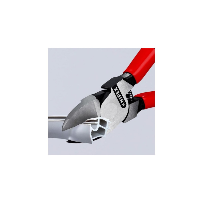 KNIPEX Seitenschneider 72 11 160, für Kunststoff, Schneid-Zange(rot, Länge 160mm)