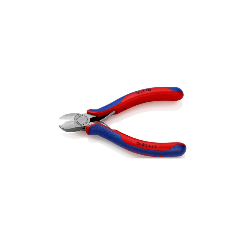 KNIPEX Seitenschneider 76 22 125, Schneid-Zange(rot/blau, Länge 125mm)