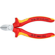 KNIPEX Seitenschneider VDE isoliert 70 06 125, Schneid-Zange(rot/gelb, Länge 125mm)