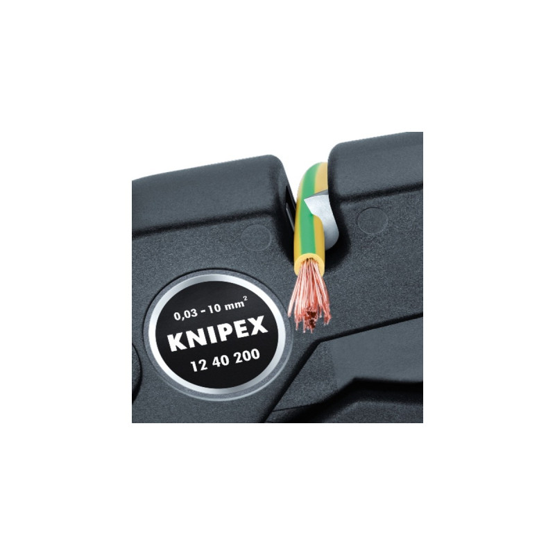 KNIPEX Selbsteinstellende Abisolier-Zange 12 40 200(integrierter Drahtschneider)