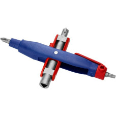 KNIPEX Stift-Schaltschrankschlüssel 00 11 07, Steckschlüssel(blau/rot, Länge 145 mm)
