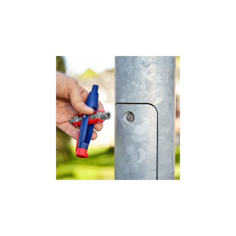 KNIPEX Stift-Schaltschrankschlüssel 00 11 07, Steckschlüssel(blau/rot, Länge 145 mm)