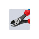 KNIPEX TwinForce Hochleistungs-Seitenschneider, Schneid-Zange(rot/blau, 7372180F, mit Öffnungsfeder)