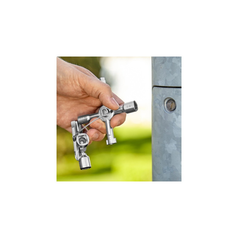 KNIPEX TwinKey 00 11 01, Steckschlüssel(für gängige Schränke und Absperrsysteme)