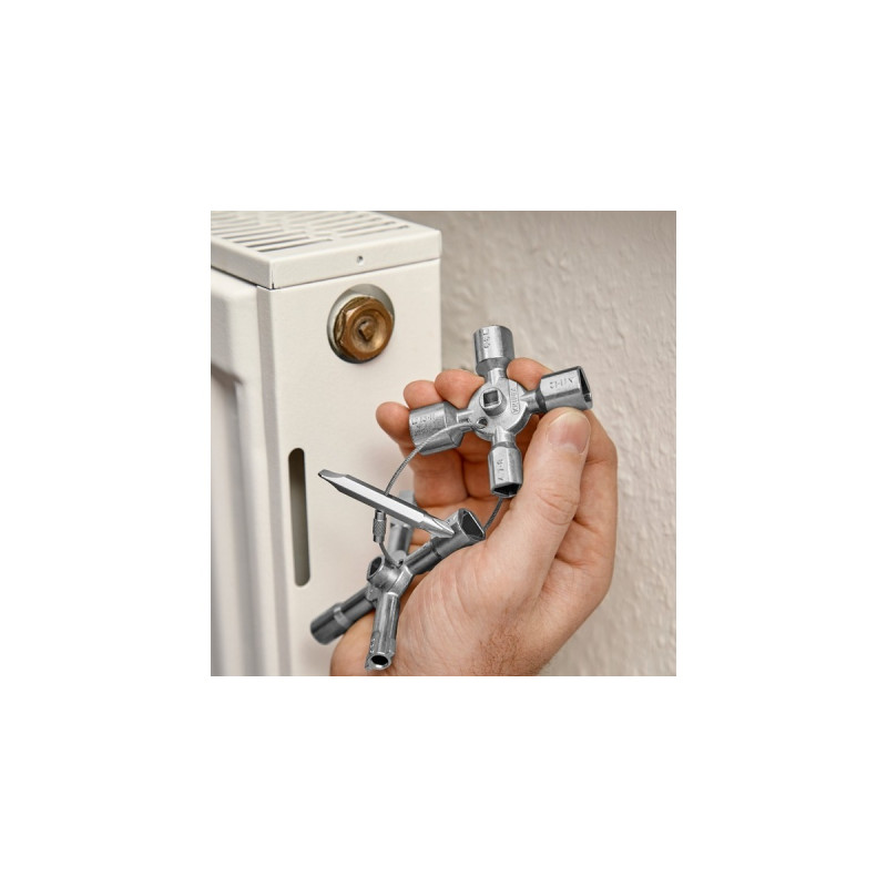 KNIPEX TwinKey 00 11 01, Steckschlüssel(für gängige Schränke und Absperrsysteme)