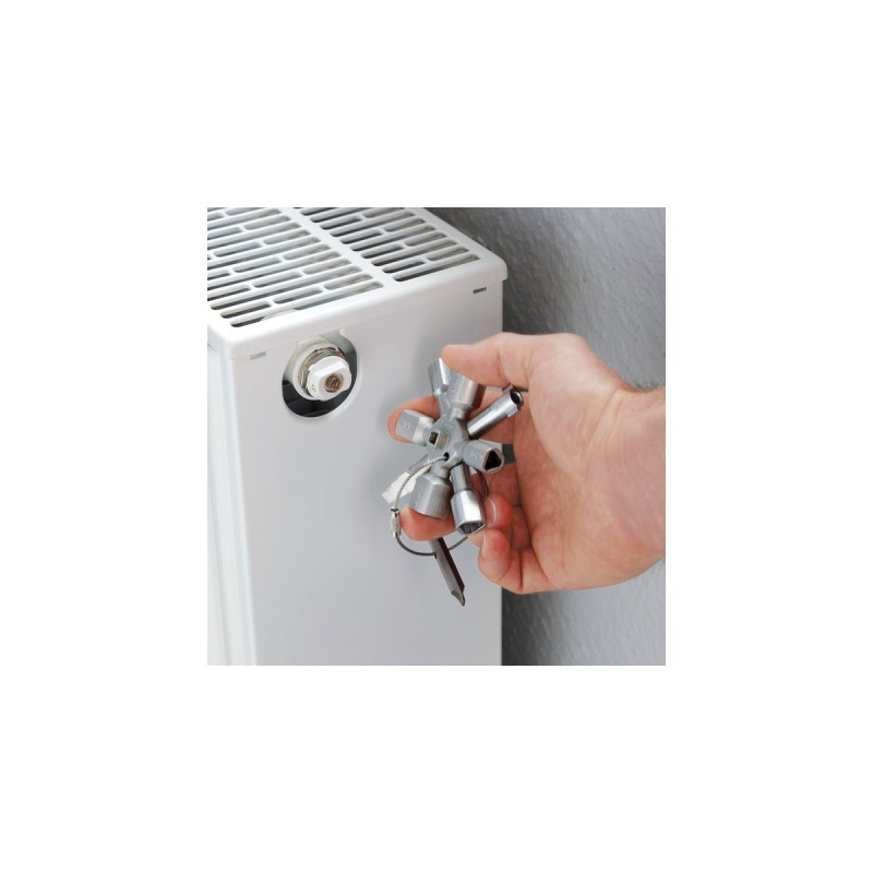 KNIPEX TwinKey 00 11 01, Steckschlüssel(für gängige Schränke und Absperrsysteme)