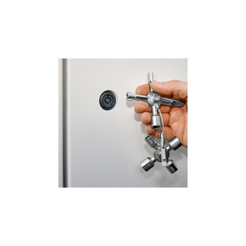 KNIPEX TwinKey 00 11 01, Steckschlüssel(für gängige Schränke und Absperrsysteme)