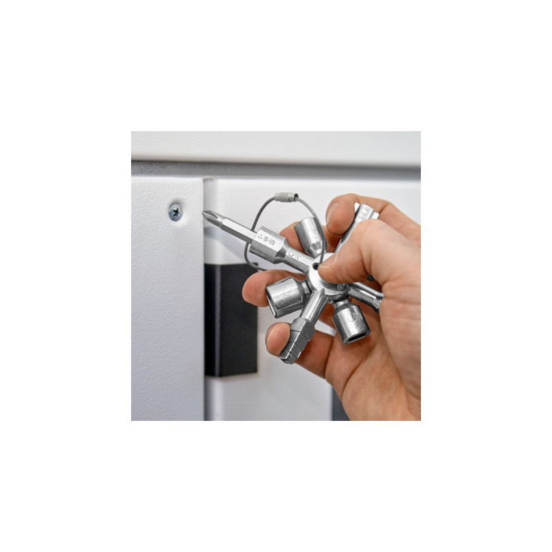 KNIPEX TwinKey 00 11 01, Steckschlüssel(für gängige Schränke und Absperrsysteme)