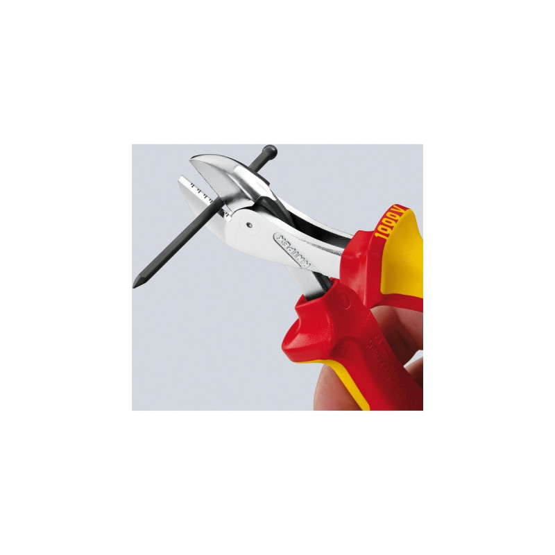 KNIPEX X-Cut Kompakt-Seitenschneider 73 06 160, VDE, Schneid-Zange(gelb, doppelt gelagerte Gelenkachse)