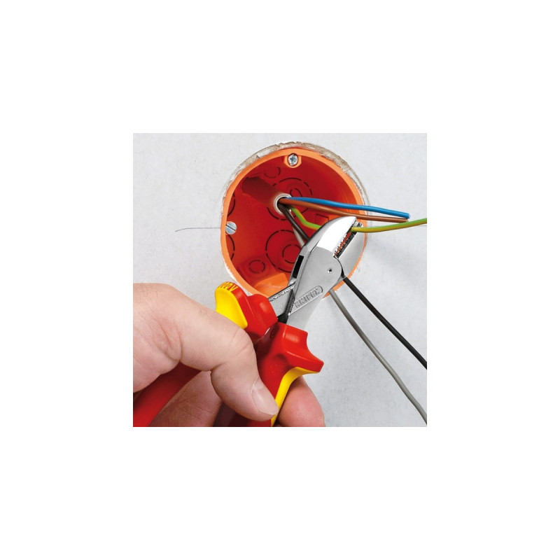 KNIPEX X-Cut Kompakt-Seitenschneider 73 06 160, VDE, Schneid-Zange(gelb, doppelt gelagerte Gelenkachse)