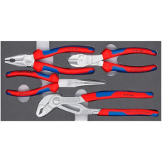 KNIPEX Zangen-Set "Basic Chrom" 002001V17, 4-teilig(präzise zugeschnittene Schaumstoffeinlage)