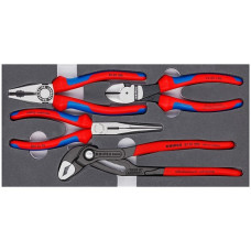 KNIPEX Zangen-Set "Basic" 002001V15, 4-teilig(präzise zugeschnittene Schaumstoffeinlage)