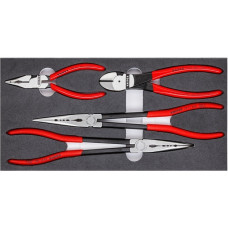 KNIPEX Zangen-Set "KFZ" 002001V16(rot/schwarz, präzise zugeschnittene Schaumstoffeinlage)