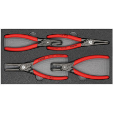 KNIPEX Zangen-Set "SRZ 2" 002001V09(rot/schwarz, präzise zugeschnittene Schaumstoffeinlage)
