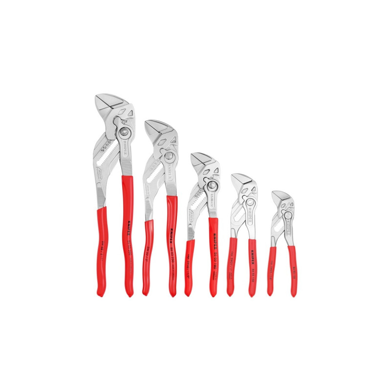 KNIPEX Zangenschlüssel-Set 00 19 55 S4, Zangen-Set(rot, 5-teilig)