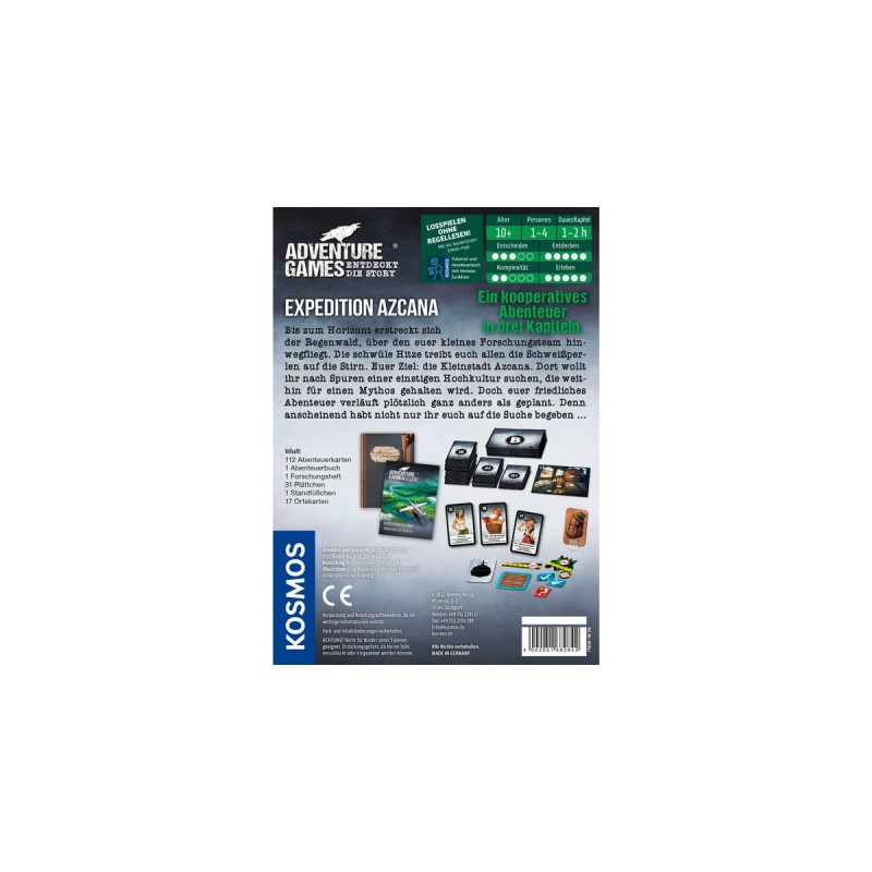 KOSMOS Adventure Games - Expedition Azcana, Brettspiel