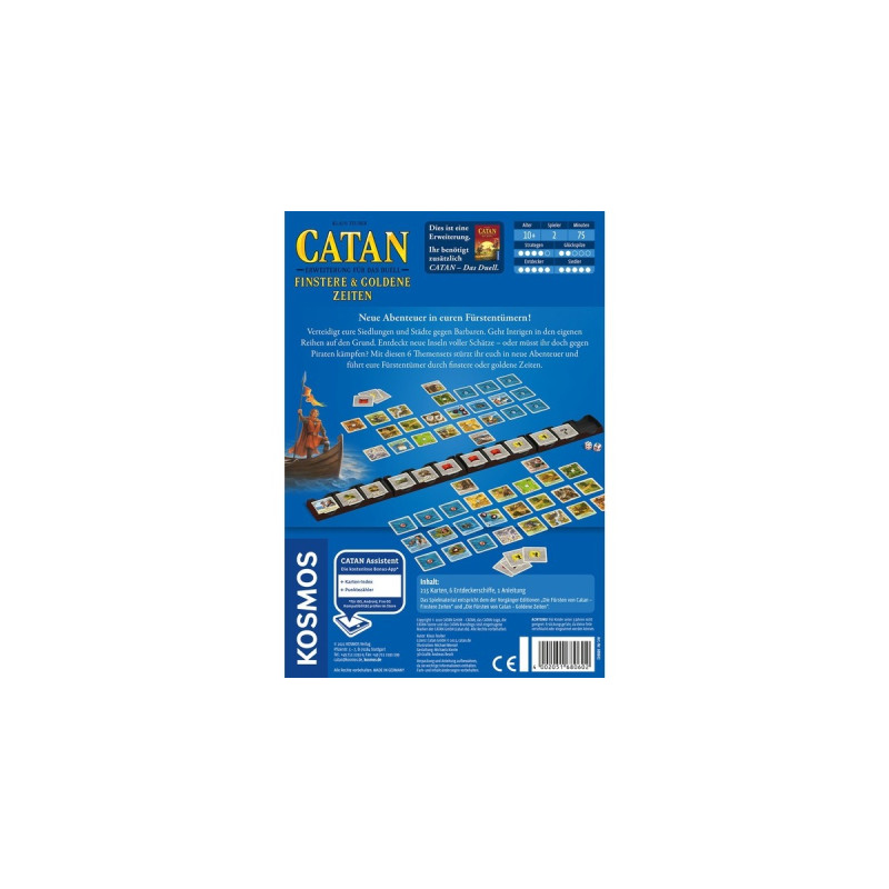 KOSMOS CATAN - Erweiterung für das Duell - Finstere & Goldene Zeiten, Kartenspiel