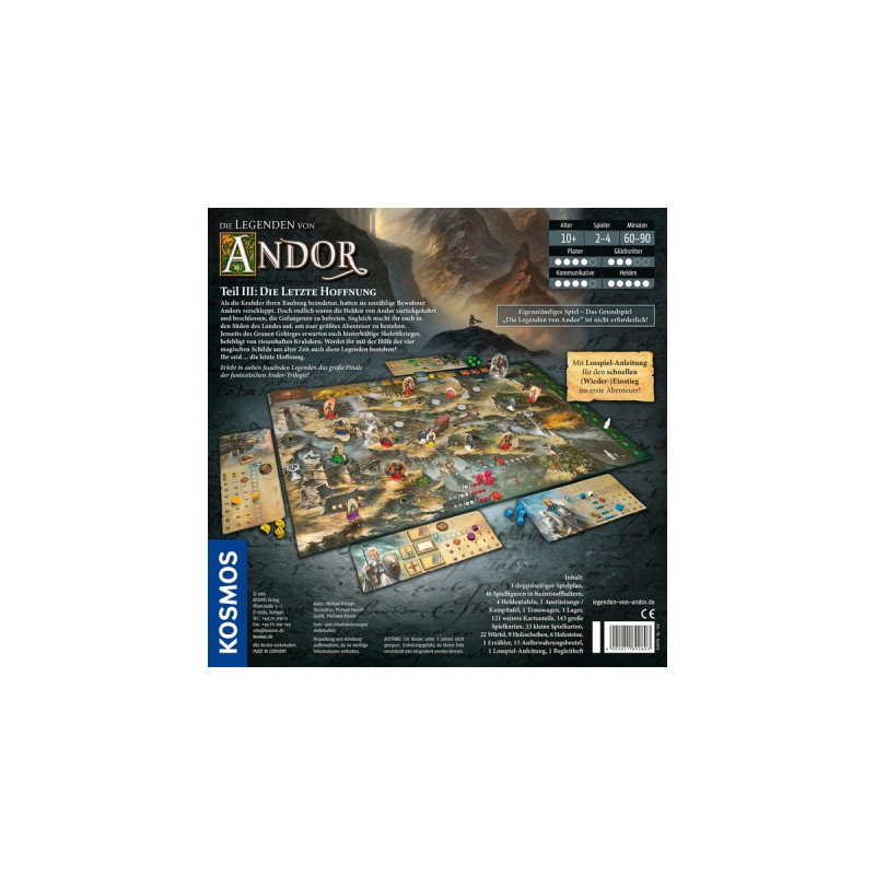 KOSMOS Die Legenden von Andor - Teil III: Die letzte Hoffnung, Brettspiel