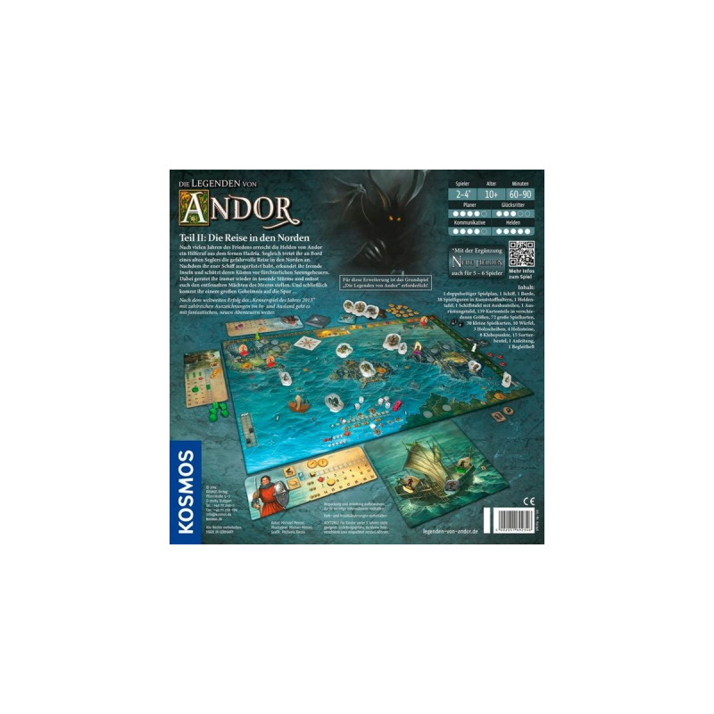 KOSMOS Die Legenden von Andor - Teil II: Die Reise in den Norden, Brettspiel(Erweiterung)
