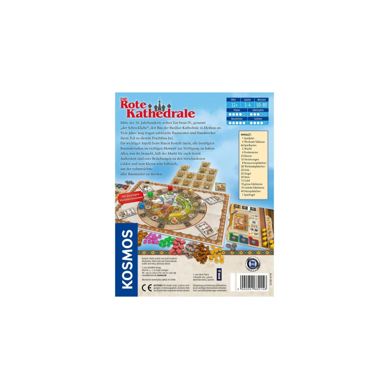 KOSMOS Die Rote Kathedrale, Brettspiel(Die Baumeister des Zaren)