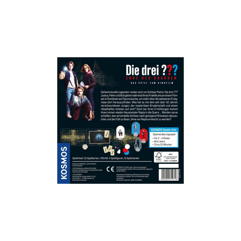KOSMOS Die drei ??? Erbe des Drachen Spiel, Gesellschaftsspiel