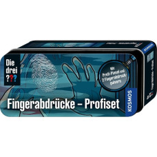 KOSMOS Die drei ??? Fingerabdrücke-Profiset, Detektiv-Sets(XL-Dose mit Profi-Pinsel und 2 Fingerabdruckpulvern)