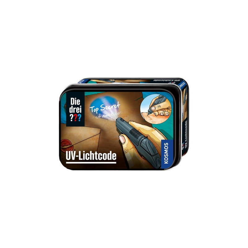 KOSMOS Die drei ??? UV-Lichtcode, Detektiv-Sets(Metalldose)
