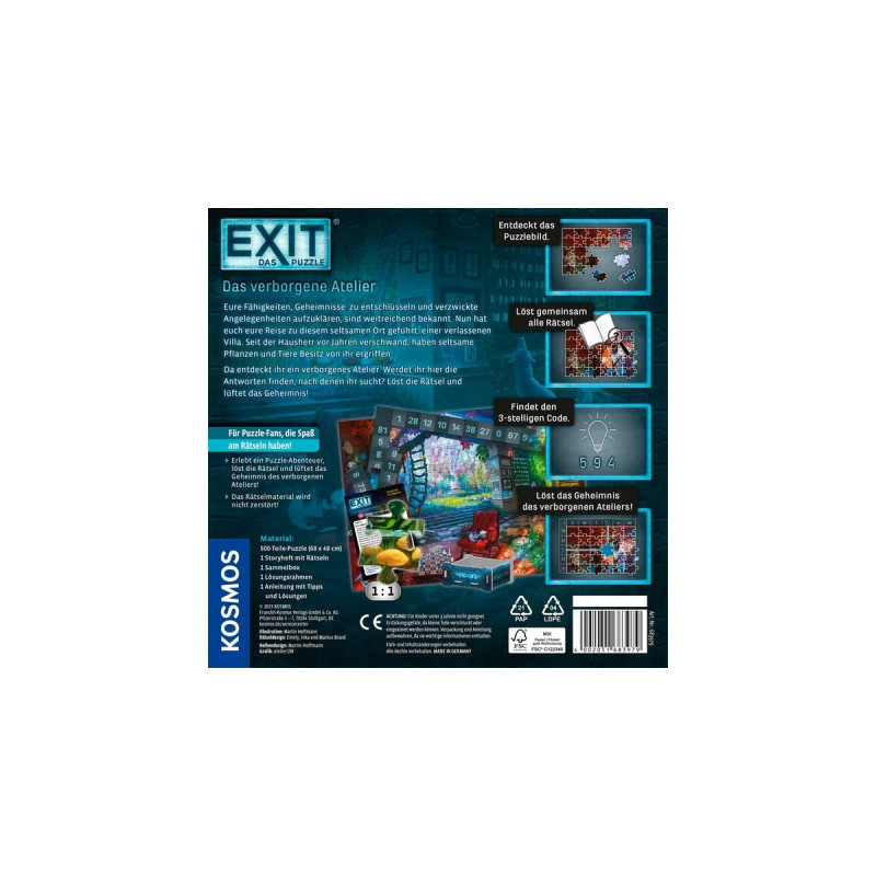 KOSMOS EXIT - Das Puzzle: Das verborgene Atelier(500 Teile)
