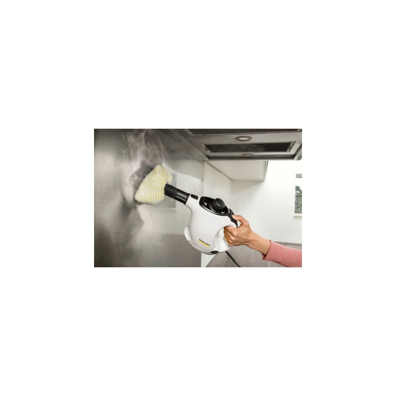 Kärcher Dampfreiniger SC 1 EasyFix(weiß/schwarz, 1.200 Watt, mit Bodenreinigungsset EasyFix)