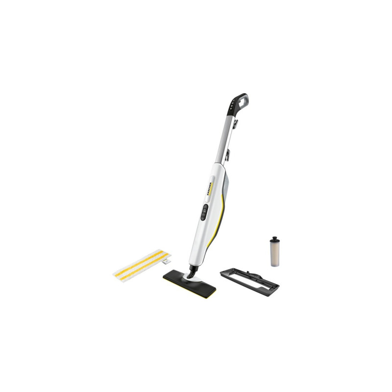 Kärcher Dampfreiniger SC 3 Upright EasyFix(weiß/schwarz, 1.600 Watt, mit Bodenreinigungsset EasyFix)