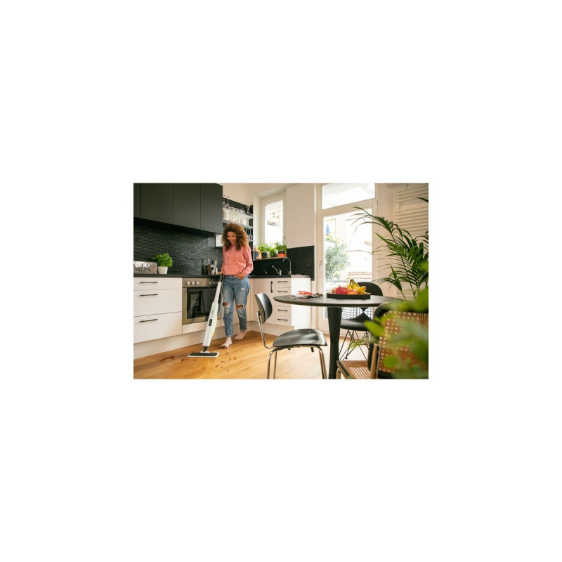 Kärcher Dampfreiniger SC 3 Upright EasyFix(weiß/schwarz, 1.600 Watt, mit Bodenreinigungsset EasyFix)