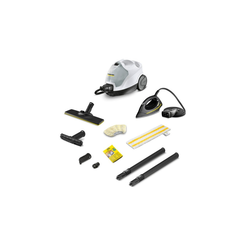 Kärcher Dampfreiniger SC 4 EasyFix Iron(weiß/schwarz, 2.000 Watt, inkl. Dampfdruck-Bügeleisen)