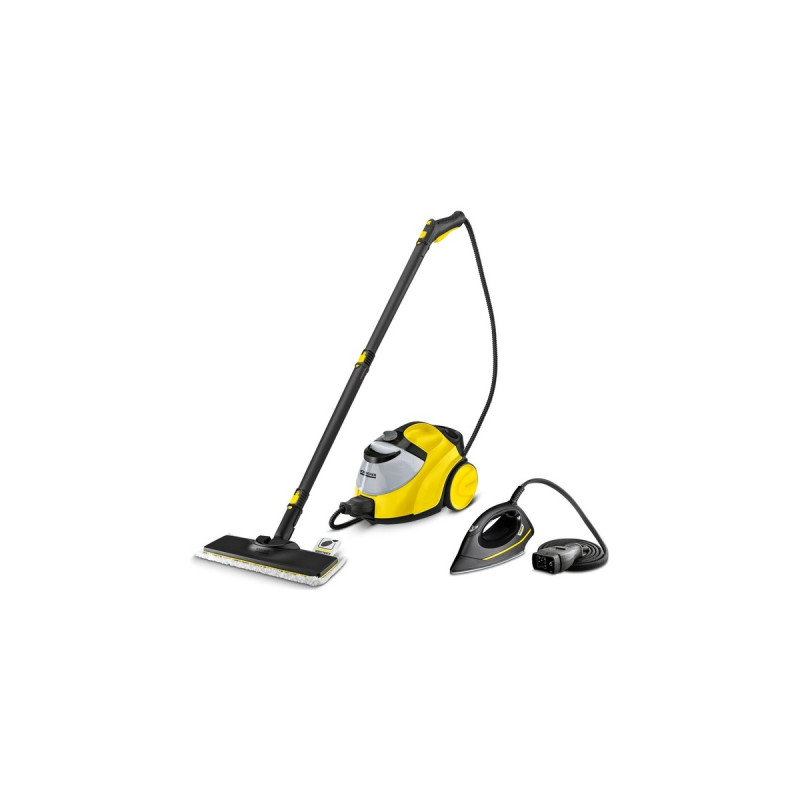Kärcher Dampfreiniger SC 5 EasyFix Iron(gelb/schwarz, 2.200 Watt, inkl. Dampfdruck-Bügeleisen)