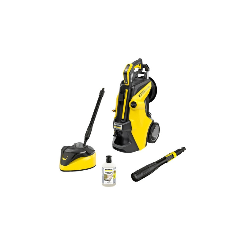 Kärcher Hochdruckreiniger K 7 Premium Smart Control Home(gelb/schwarz, Bluetooth, mit Schlauchtrommel u. Flächenreiniger)