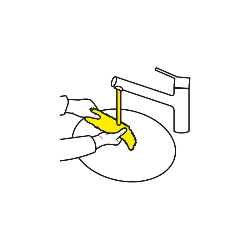 Kärcher Mikrofaser-Wischbezug Outdoor WV(hellgrau, für Fensterreiniger)