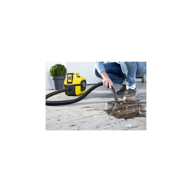 KärcherWD 1 Compact Battery, Nass-/Trockensauger(gelb/schwarz, ohne Akku und Ladegerät)