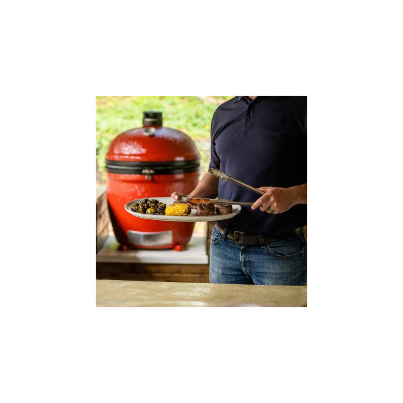 Kamado Joe Big Joe III, freistehend, Holzkohlegrill(rot/schwarz, Ø 61cm)