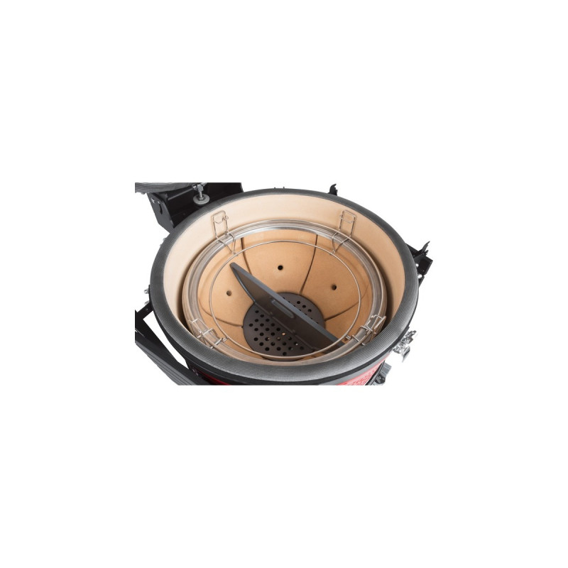 Kamado Joe Big Joe II, Holzkohlegrill(rot/schwarz, Ø 61cm)