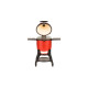 Kamado Joe Classic III, Holzkohlegrill(rot/schwarz, Ø 46cm)
