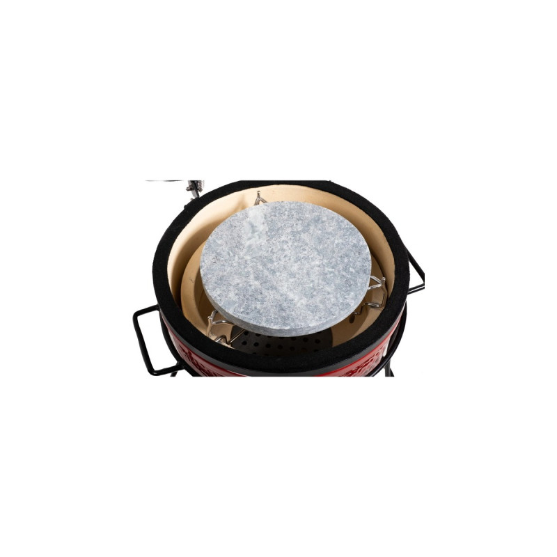 Kamado Joe Speckstein rund, für Kamado Joe Junior(grau, Ø 34cm)