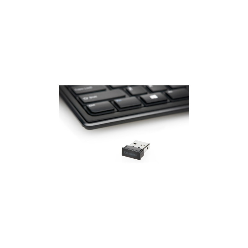 Kensington Advance Fit flache kabellose Tastatur(schwarz, US-Layout)