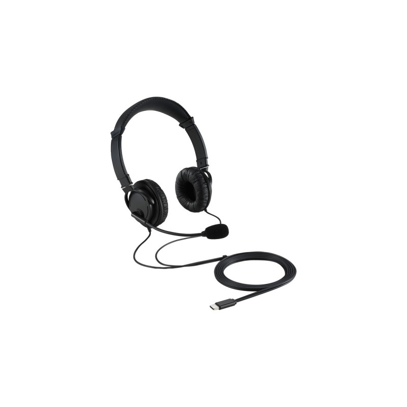 Kensington USB-C HiFi-Kopfhörer mit Mikrofon, Headset(schwarz)