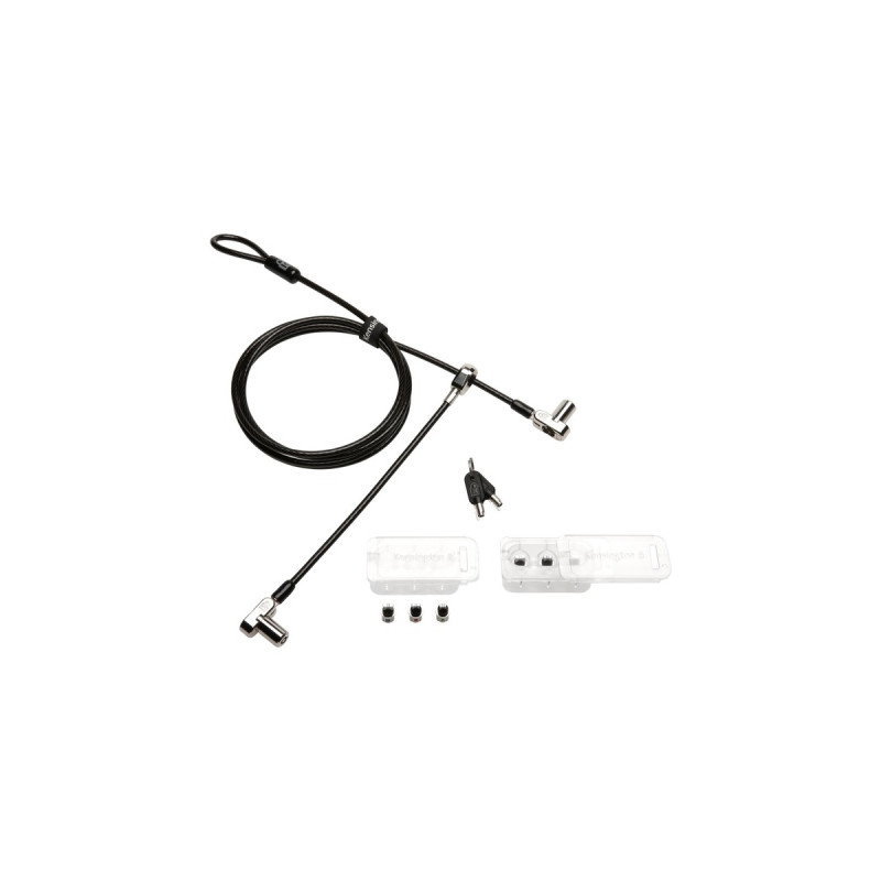 Kensington Universelles 3-in-1 Kabelschloss mit zwei Schließköpfen(schwarz)