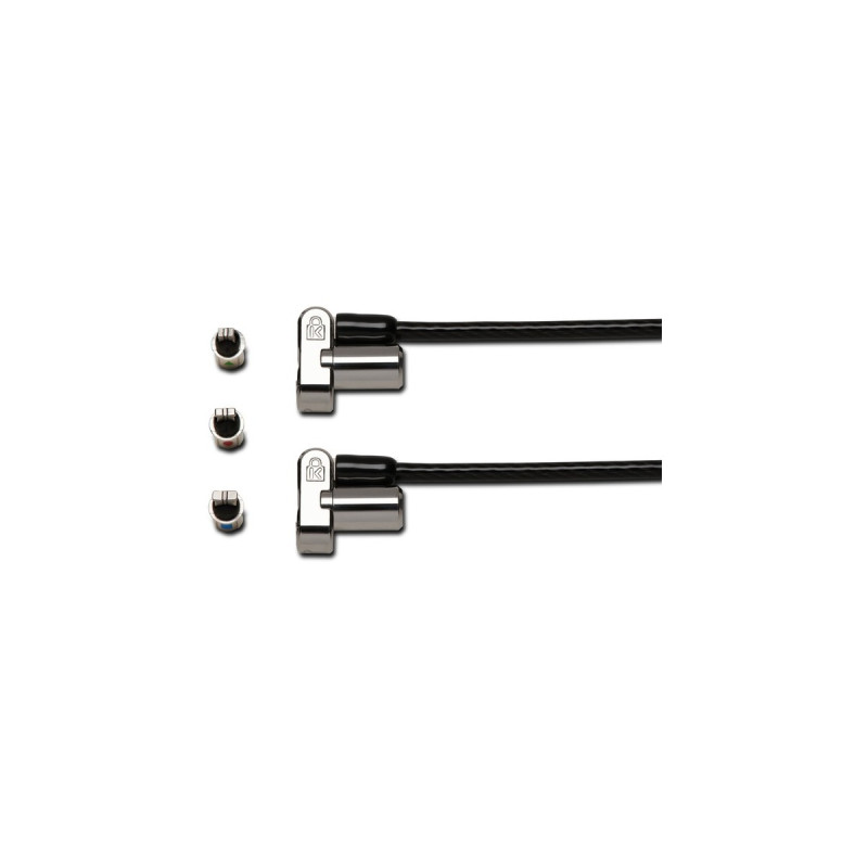 Kensington Universelles 3-in-1 Kabelschloss mit zwei Schließköpfen(schwarz)